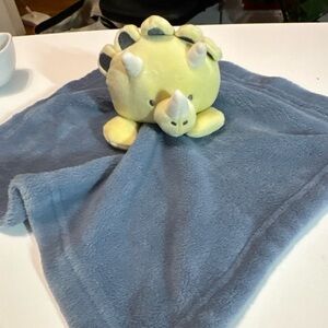 Kyle & Deena Yellow Triceratops Lovey Stuffy Dinosaur Stuffed Animal Toy Plush